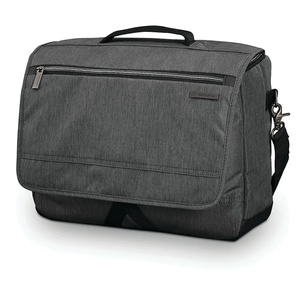 Modern Utility Messenger Bag, Charcoal Heather, Ripstop Polyester (89579-5794)<Samsonite Hot