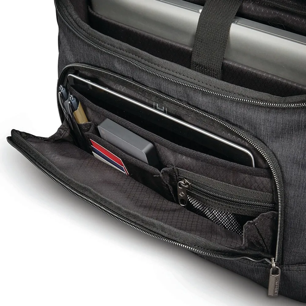 Modern Utility Messenger Bag, Charcoal Heather, Ripstop Polyester (89579-5794)<Samsonite Hot
