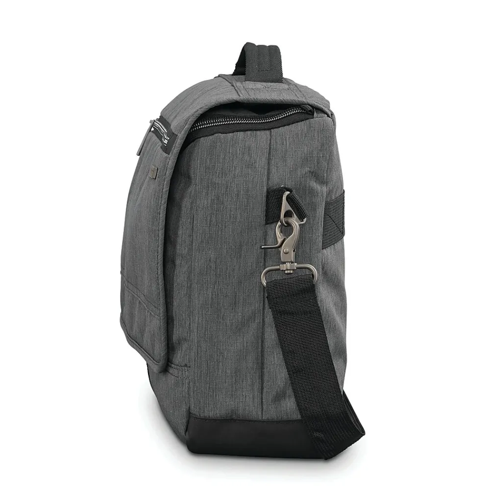Modern Utility Messenger Bag, Charcoal Heather, Ripstop Polyester (89579-5794)<Samsonite Hot