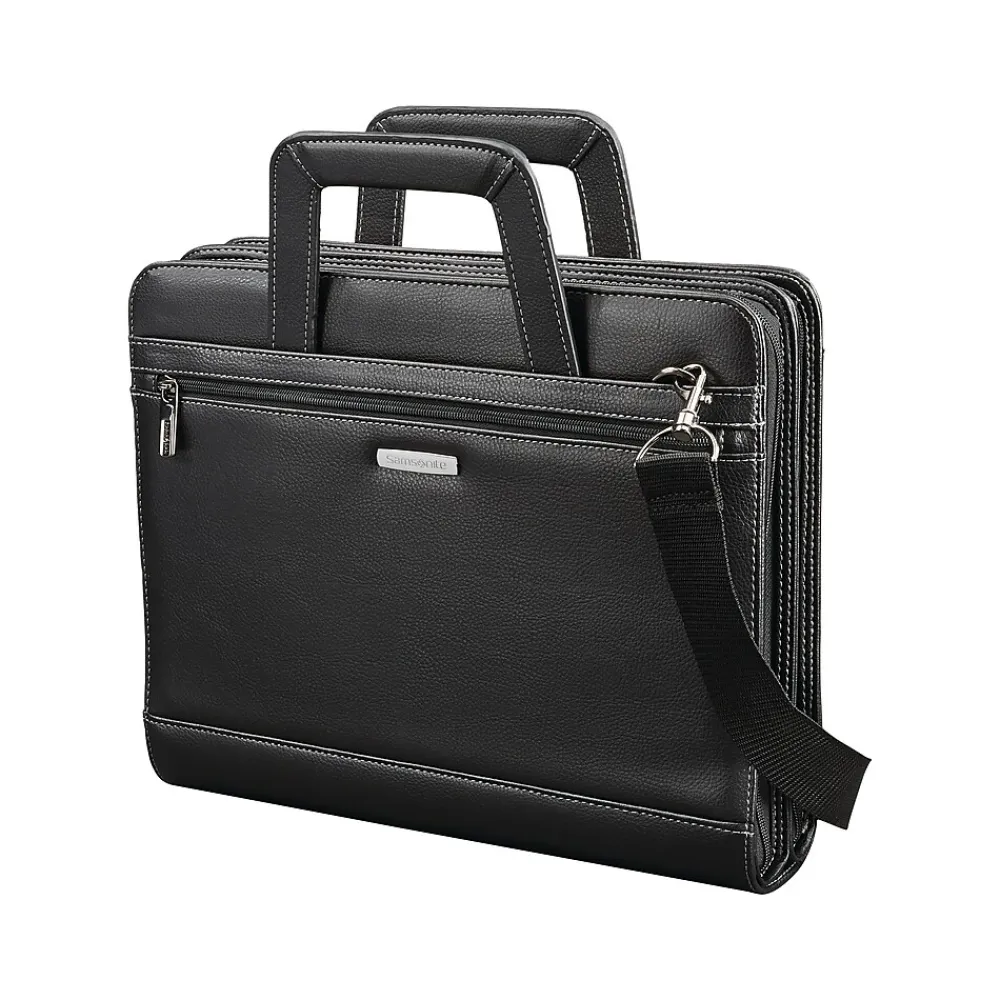 Vinyl Padfolio with Zipper Closure, Black (961465)<Samsonite Discount