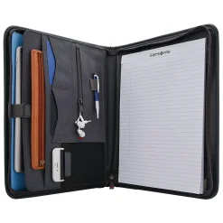 Xenon Business Polyester Padfolio with Zipper Closure, Steel Gray (116465-1829)<Samsonite