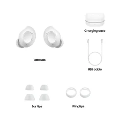 Discount Samsung Galaxy Buds FE Wireless Active Noise Canceling Bluetooth Stereo Earbuds, White (SM-R400NZWAXAR)