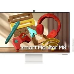 New Samsung M80B 32" 4K Ultra HD 60 Hz LCD Monitor, Warm White (LS32BM801UNXGO)