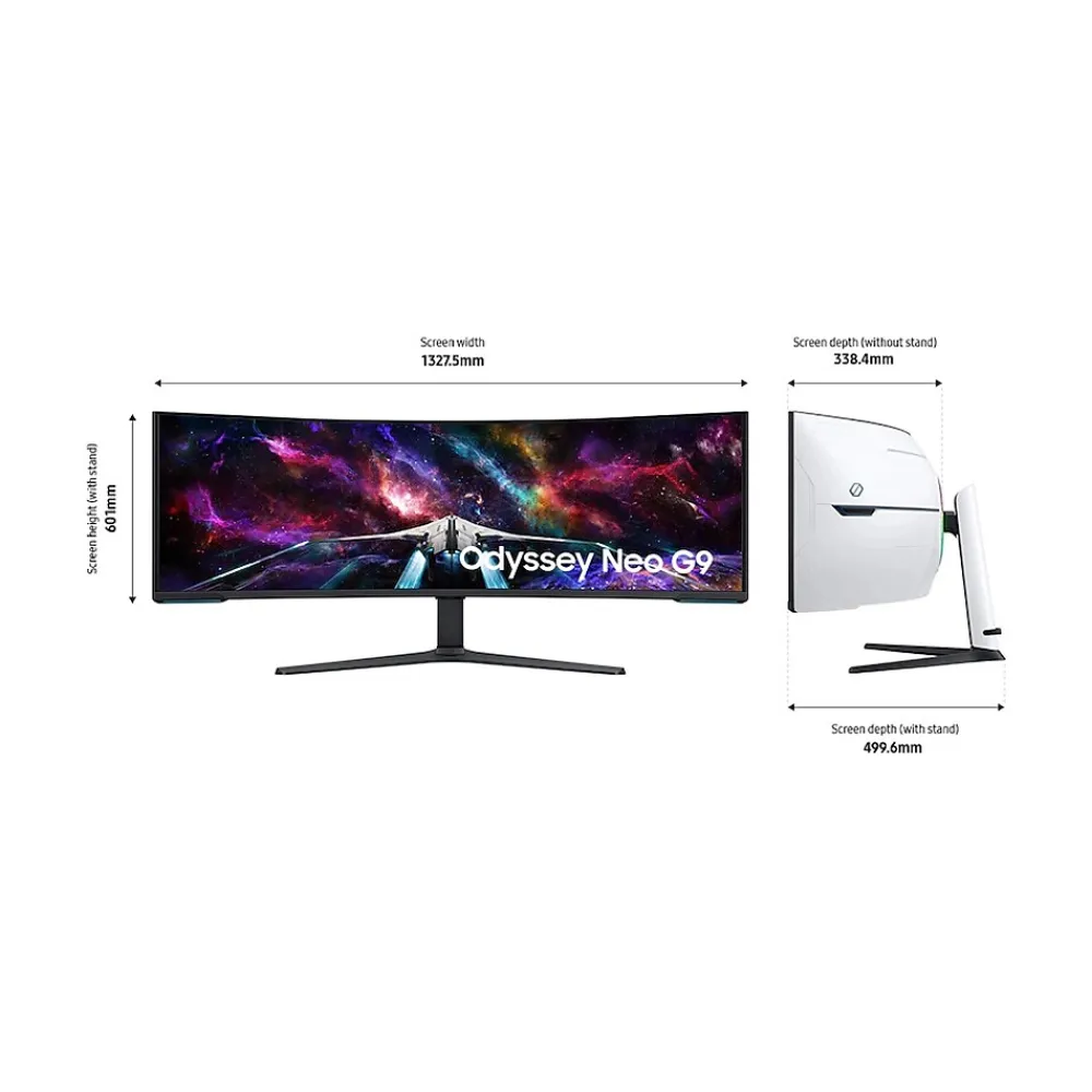 Clearance Samsung Odyssey Neo G9 57" Curved 4K Ultra HD 240Hz QLED Gaming Monitor, Black/White (LS57CG952NNXZA)