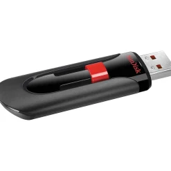 Outlet SanDisk Cruzer Glide 64GB USB 2.0 Type A Flash Drive, Black/Red (SDCZ60-064G-A46)