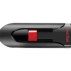 Outlet SanDisk Cruzer Glide 64GB USB 2.0 Type A Flash Drive, Black/Red (SDCZ60-064G-A46)
