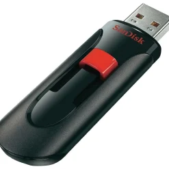 Outlet SanDisk Cruzer Glide 64GB USB 2.0 Type A Flash Drive, Black/Red (SDCZ60-064G-A46)