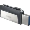 Online SanDisk Ultra Dual 256GB USB 3.1 Flash Drive, Gray/Silver (SDDDC2-256G-A46)