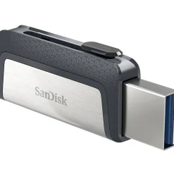 Online SanDisk Ultra Dual 256GB USB 3.1 Flash Drive, Gray/Silver (SDDDC2-256G-A46)