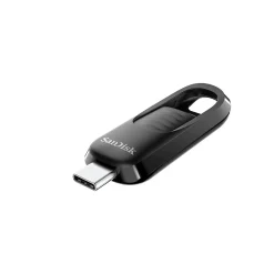 Discount SanDisk Ultra Slider 128GB USB 3.2 Type-C Flash Drive, Black (SDCZ480-128G-A46)