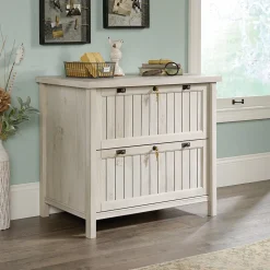 File Cabinets*Sauder Costa Commercial 2-Drawer Lateral File Cabinet, Letter/Legal Size, Lockable, 33"W x 22"D, Chalked Chestnut (420040)