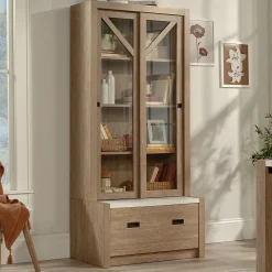 Bookcases*Sauder Dixon City 72"H 4-Shelf Bookcase, Brushed Oak (432891)