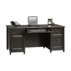 Corner Desks*Sauder Edge Water Collection 65" Wood Executive Desk, Estate Black (409042)
