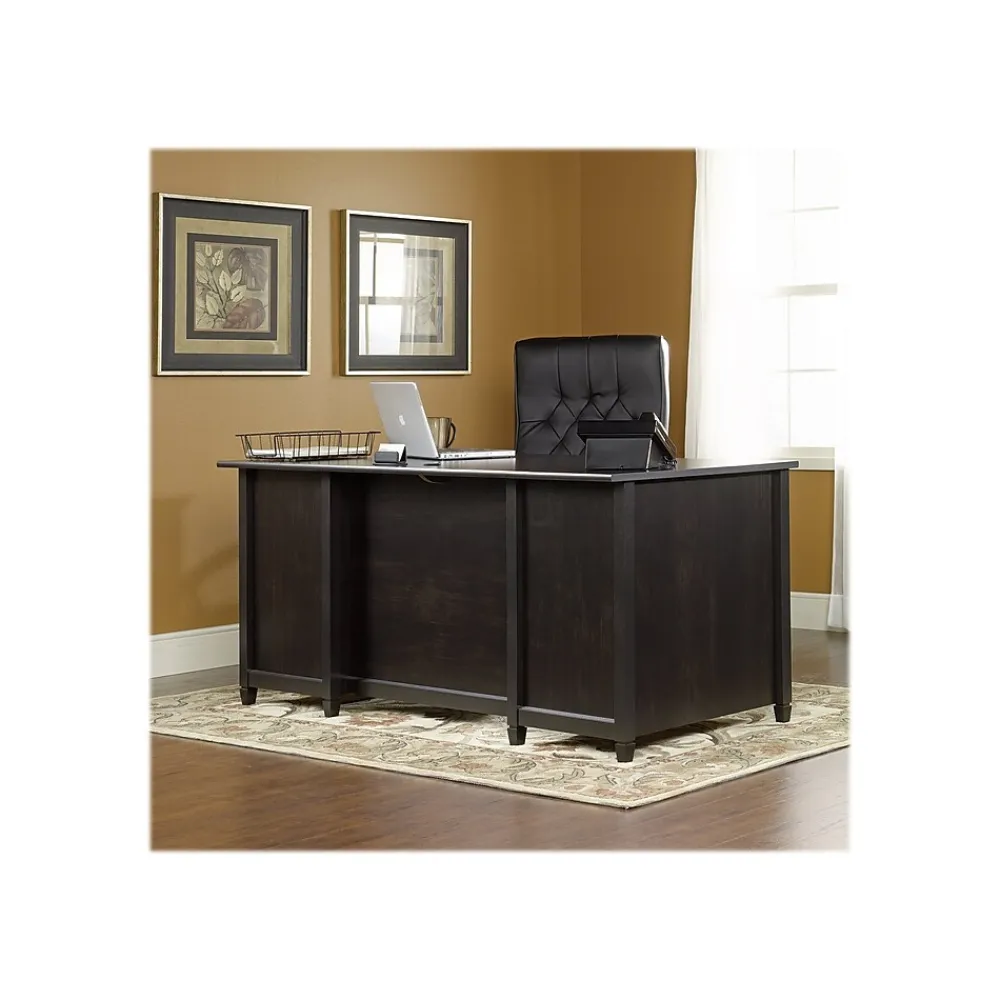 Corner Desks*Sauder Edge Water Collection 65" Wood Executive Desk, Estate Black (409042)
