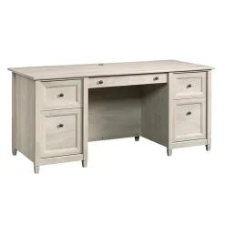 Corner Desks*Sauder Edge Water Executive Desk, Chalked Chestnut (418795)