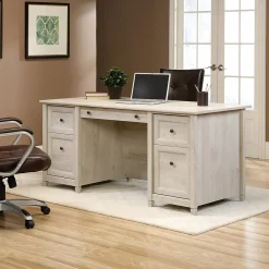 Corner Desks*Sauder Edge Water Executive Desk, Chalked Chestnut (418795)
