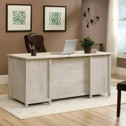 Corner Desks*Sauder Edge Water Executive Desk, Chalked Chestnut (418795)
