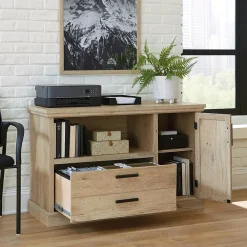 File Cabinets*Sauder Mason Peak File Cabinet, Letter/Legal Size, 30"H x 47"W x 19"D, Prime Oak (427836)