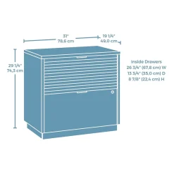 File Cabinets*Sauder Palo Alto Commercial 2-Drawer Lateral File Cabinet, Letter/Legal Size, Lockable, 31