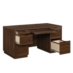 Corner Desks*Sauder Palo Alto 59"W Executive Desk, Spiced Mahogany (427792)