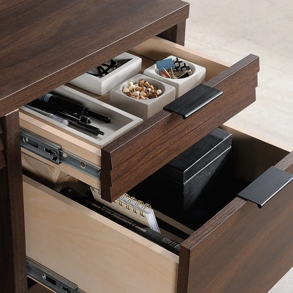 Corner Desks*Sauder Palo Alto 59"W Executive Desk, Spiced Mahogany (427792)