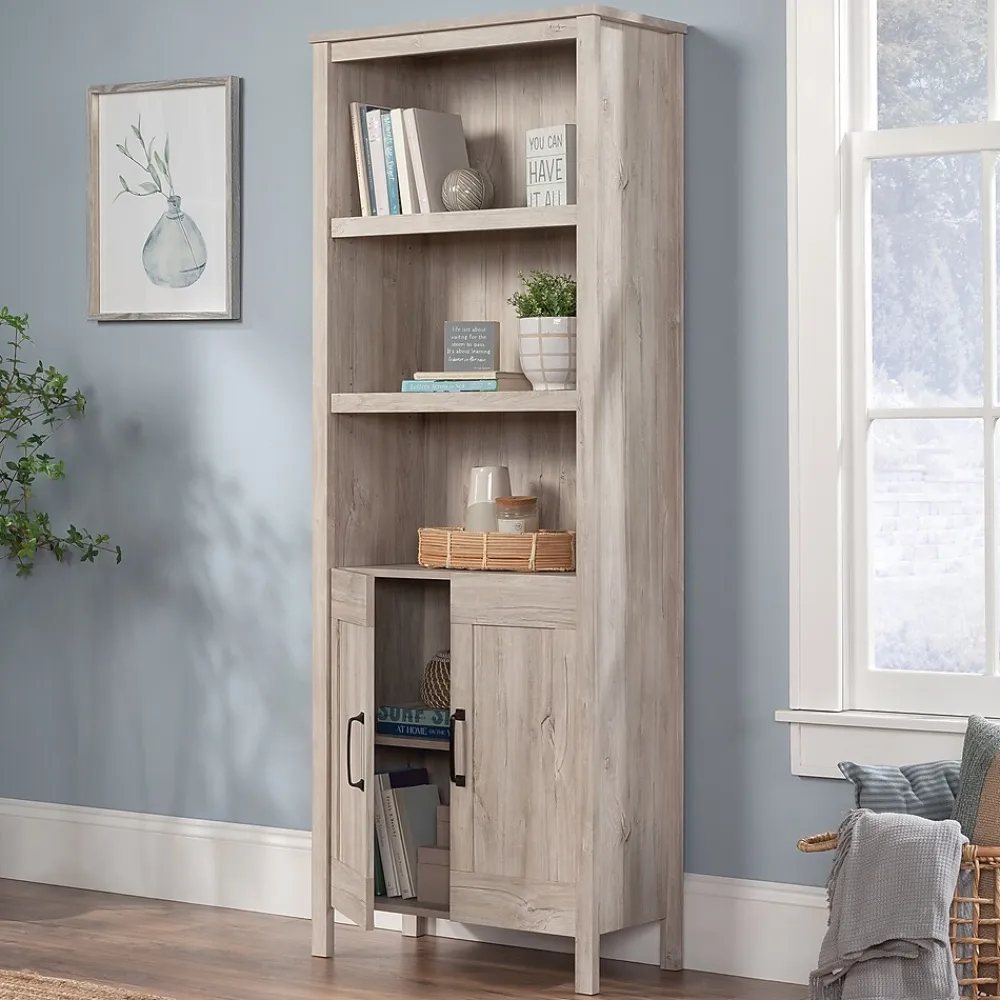 Bookcases*Sauder Select 72"H 5-Shelf Bookcase, Chalk Oak (434879)