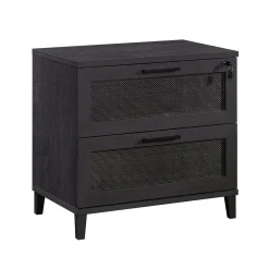 File Cabinets*Sauder Tiffin Line Commercial 2-Drawer Lateral File Cabinet, Letter/Legal Size, Lockable, 31"W x 20"D, Raven Oak (433269)