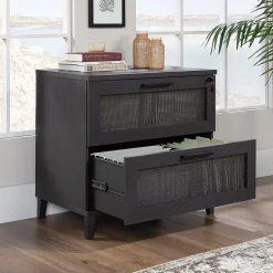 File Cabinets*Sauder Tiffin Line Commercial 2-Drawer Lateral File Cabinet, Letter/Legal Size, Lockable, 31"W x 20"D, Raven Oak (433269)