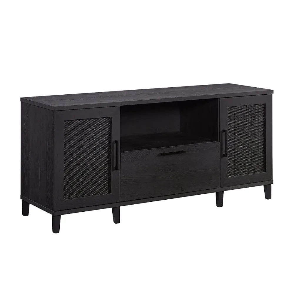 Storage Cabinets*Sauder Tiffin Line 30"H Storage Credenza with 3 Shelves, Raven Oak (433265)
