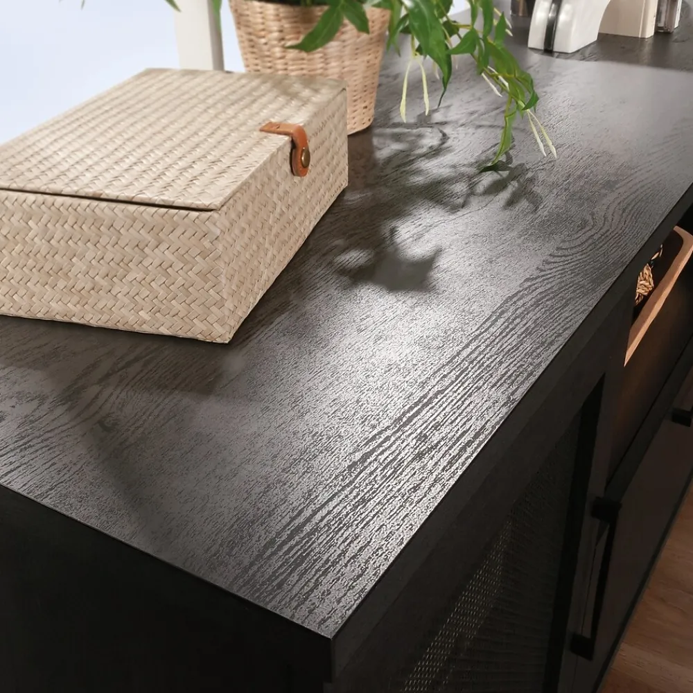 Storage Cabinets*Sauder Tiffin Line 30"H Storage Credenza with 3 Shelves, Raven Oak (433265)