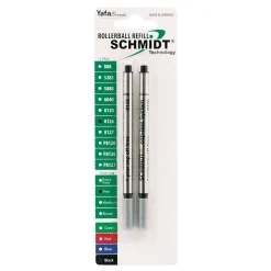 Pens|Schmidt Ink Schmidt 8126 Rollerball Long Capless Refill, Fine, Black, 2 Pack (SC58123)