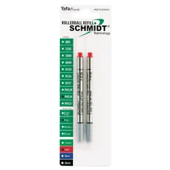 Pens|Schmidt Ink Schmidt 8126 Rollerball Short Capless Refill, Fine, Red, 2 Pack (SC58121)