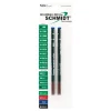 Pens|Schmidt Ink Schmidt 888 Safety Ceramic Rollerball Plastic Tube Refill, Fits Parker Rollerball Pens, Broad, Blue, 2 Pack (SC58114)