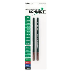 Pens|Schmidt Ink Schmidt 888 Safety Ceramic Rollerball Plastic Tube Refill, Fits Universal Pens, Medium, Black, 2 Pack (SC58111)