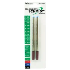 Pens|Schmidt Ink Schmidt 888 Safety Ceramic Rollerball Metal Tube Refill, Fits Universal Pens, Medium, Blue, 2 Pack (SC58105)