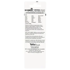 Pens|Schmidt Ink Schmidt 888 Safety Ceramic Rollerball Metal Tube Refill, Fits Universal Pens, Fine, Blue, 2 Pack (SC58101)