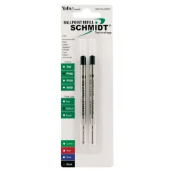 Pens|Schmidt Ink Schmidt P900 Ballpoint TC Ball Refill, To Fit Parker Ballpoint Pens, Medium, Black, 2 Pack (SC58135)