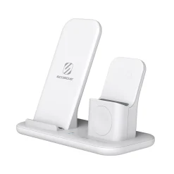Base3 3-in-1 Wireless Charging Dock for Apple iPhone/Apple Watch/Apple AirPods, White (CSQ3N1WT-SP)<scosche Sale