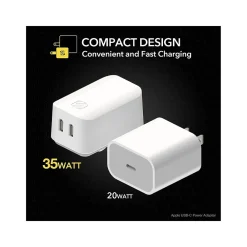 PowerVolt PD35 USB Type-C Wall Charger, White (HPDCC35WT-SP)<scosche