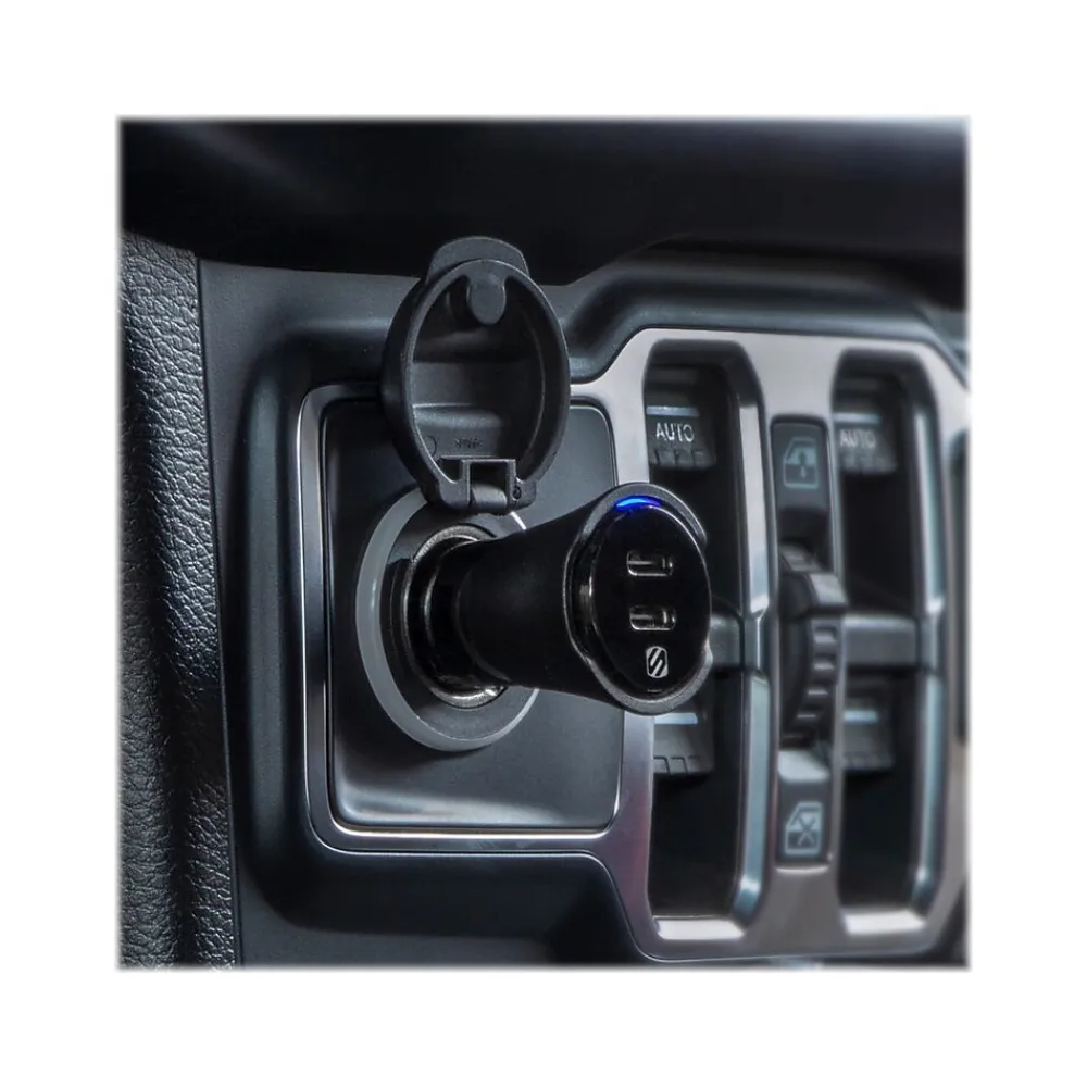 PowerVolt USB Car Charger for Most Smartphones, Black (CPDCC40-SP)<scosche