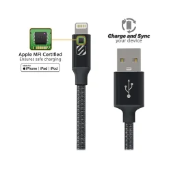 strikeLINE Premium Lightning USB Cable for iPhone/iPad/iPod Touch, Space Gray (I3B4SG)<scosche Discount