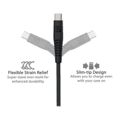 SyncAble 10' USB A Male/C Male, Black (HDCA210)<scosche New