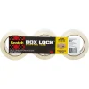 New Scotch Box Lock Shipping Packing Tape, 1.88 in. x 38.2 yds., Clear, 3 Pack (3950S-3)