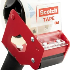 Sale Scotch Commercial Grade Packaging Tape with Dispenser, 1.88" x 54.6 yds., Clear, 2/Pack (3750-2-ST)
