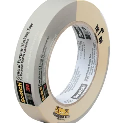 Hot Scotch Commercial-Grade Masking Tape for Production Painting, 0.94" x 60 yds. (2020-24A-BK)