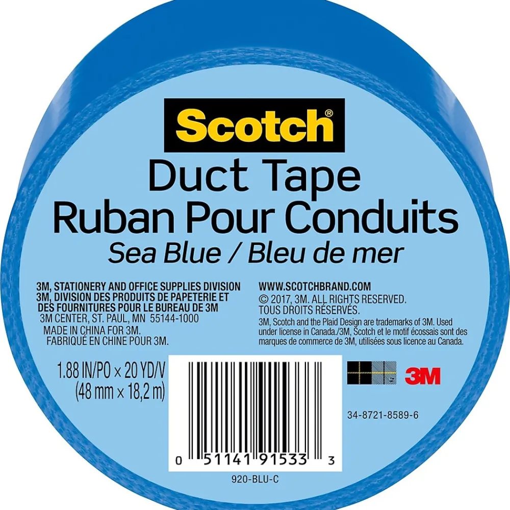 Clearance Scotch Duct Tape, 1.88" x 20 yds., Blue (920-BLU-C)