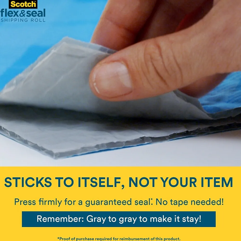 Hot Scotch ™ Flex & Seal Shipping Roll Self-Sealing Padded Mailer, 15" x 200', Blue (FS-15200)