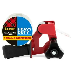 Sale Scotch Heavy Duty Heavy Duty Packing Tape with Dispenser, 1.88" x 54.6 yds., Clear (3850-ST)