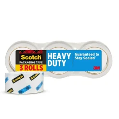 Hot Scotch Heavy Duty Packing Tape, 1.88" x 43.7 yds., Clear, 3/Pack (3850-40-3)