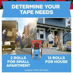 Hot Scotch Heavy Duty Shipping Packing Tape with Dispenser, 1.88